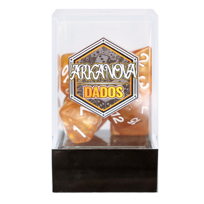 Marmolados - Ámbar | Dados para juegos de rol y mesa en PiedraBruja Chile