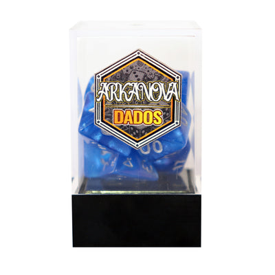 Marmolados - Azul | Dados para juegos de rol y mesa en PiedraBruja Chile