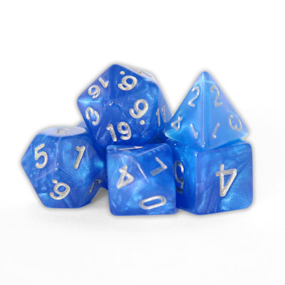 Marmolados - Azul | Dados para juegos de rol y mesa en PiedraBruja Chile