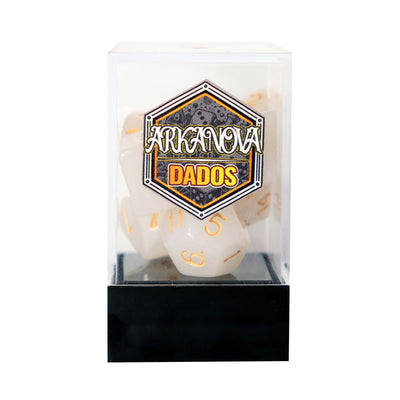 Marmolados - Blanco | Dados para juegos de rol y mesa en PiedraBruja Chile