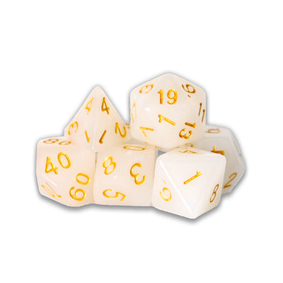 Marmolados - Blanco | Dados para juegos de rol y mesa en PiedraBruja Chile