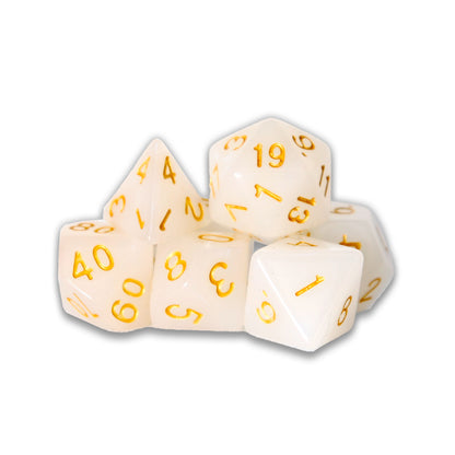 Marmolados - Blanco | Dados para juegos de rol y mesa en PiedraBruja Chile