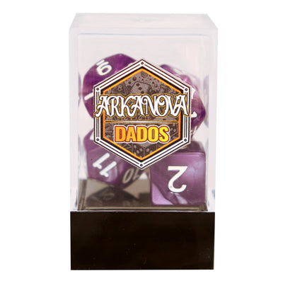 Marmolados - Purpura | Dados para juegos de rol y mesa en PiedraBruja Chile