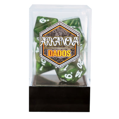 Marmolados - Verde | Dados para juegos de rol y mesa en PiedraBruja Chile