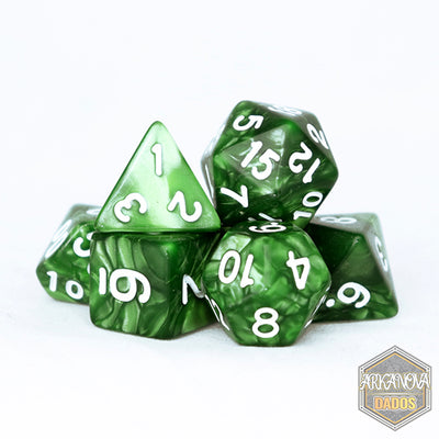 Marmolados - Verde | Dados para juegos de rol y mesa en PiedraBruja Chile