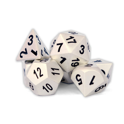 Metálico Acero | Dados para juegos de rol y mesa en PiedraBruja Chile