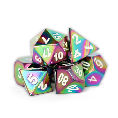 Metálico Cromado | Dados para juegos de rol y mesa en PiedraBruja Chile