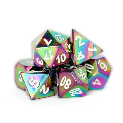 Metálico Cromado | Dados para juegos de rol y mesa en PiedraBruja Chile