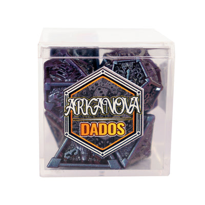 Metálico Morado Fantasía | Dados para juegos de rol y mesa en PiedraBruja Chile