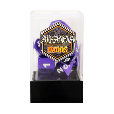 Metálico Morado | Dados para juegos de rol y mesa en PiedraBruja Chile