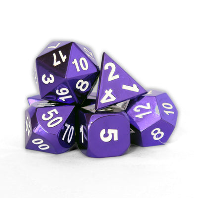Metálico Morado | Dados para juegos de rol y mesa en PiedraBruja Chile