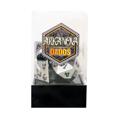 Metálico Plateado | Dados para juegos de rol y mesa en PiedraBruja Chile