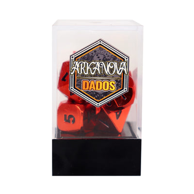Metálico Rojo | Dados para juegos de rol y mesa en PiedraBruja Chile