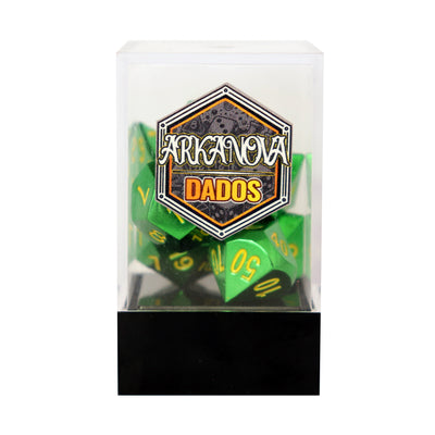 Metálico Verde | Dados para juegos de rol y mesa en PiedraBruja Chile