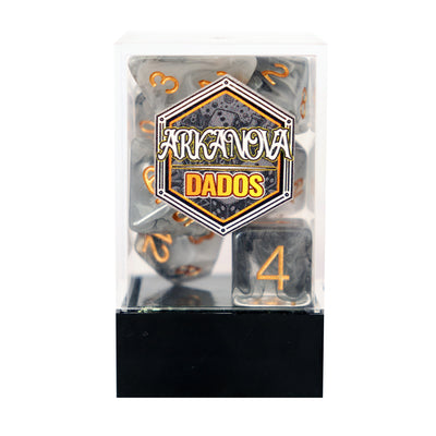 Remolino - Blanco/Negro | Dados para juegos de rol y mesa en PiedraBruja Chile