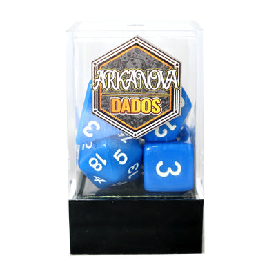 Sólidos - Azul | Dados para juegos de rol y mesa en PiedraBruja Chile