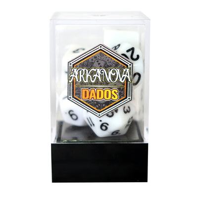 Sólidos - Blanco | Dados para juegos de rol y mesa en PiedraBruja Chile