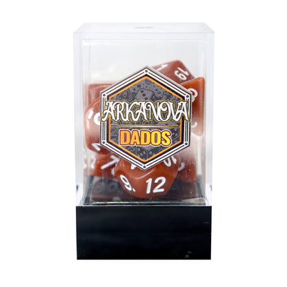 Sólidos - Marrón | Dados para juegos de rol y mesa en PiedraBruja Chile