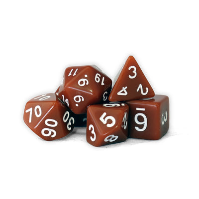Sólidos - Marrón | Dados para juegos de rol y mesa en PiedraBruja Chile
