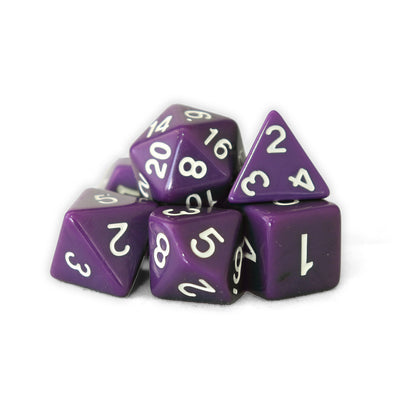 Sólidos - Púrpura | Dados para juegos de rol y mesa en PiedraBruja Chile