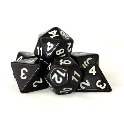 Sólidos - Negro | Dados para juegos de rol y mesa en PiedraBruja Chile