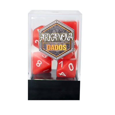 Sólidos - Rojo | Dados para juegos de rol y mesa en PiedraBruja Chile