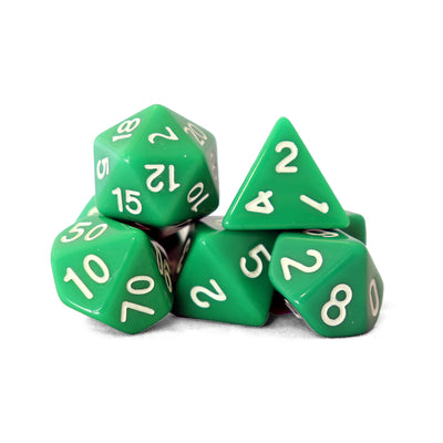 Sólidos - Verde | Dados para juegos de rol y mesa en PiedraBruja Chile