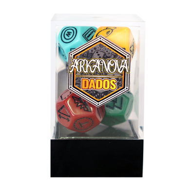 4 Sólidos Calabozo, Terreno, Intersección, Objeto Mágico | Dados para juegos de rol y mesa en PiedraBruja Chile