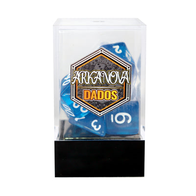 Transparentes - Azul | Dados para juegos de rol y mesa en PiedraBruja Chile
