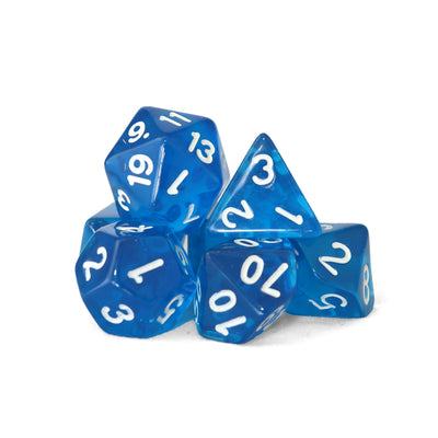 Transparentes - Azul | Dados para juegos de rol y mesa en PiedraBruja Chile