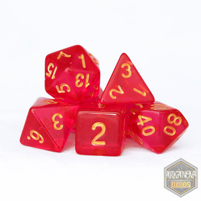 Transparentes - Fucsia | Dados para juegos de rol y mesa en PiedraBruja Chile