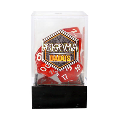 Transparentes - Rojo | Dados para juegos de rol y mesa en PiedraBruja Chile
