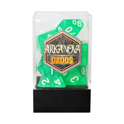 Transparentes - Verde | Dados para juegos de rol y mesa en PiedraBruja Chile