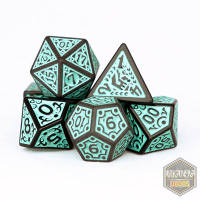 Victoriano - Celeste | Dados para juegos de rol y mesa en PiedraBruja Chile