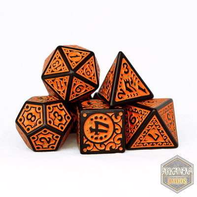 Victoriano - Naranjo | Dados para juegos de rol y mesa en PiedraBruja Chile