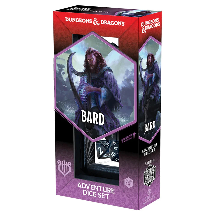 Dados - D&D Dice Bard Blue Black