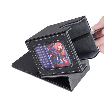 Deck Box Showcase 100+ - Obsidian Black Grey | Deckboxes y accesorios TCG Arkanova en PiedraBruja Chile