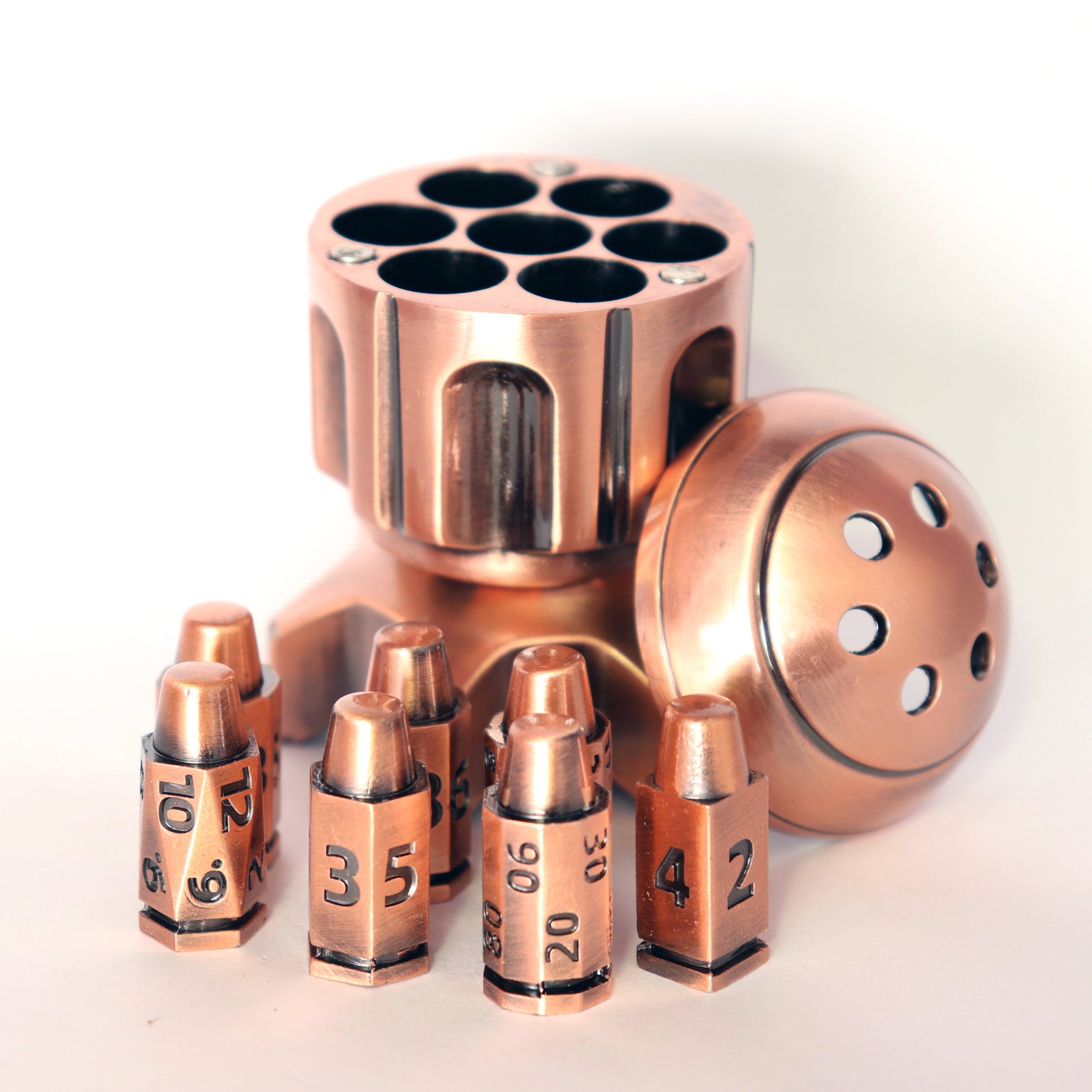 Disco-Dado Vaquero - Metálico Spinner en Cobre