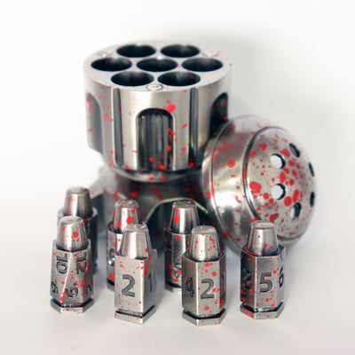 Disco-Dado Vaquero - Metálico Spinner en Plata | Dados para juegos de rol y mesa en PiedraBruja Chile