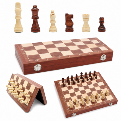 Ajedrez Madera Magnético y Plegable | Juegos de mesa para todas las edades en PiedraBruja Chile