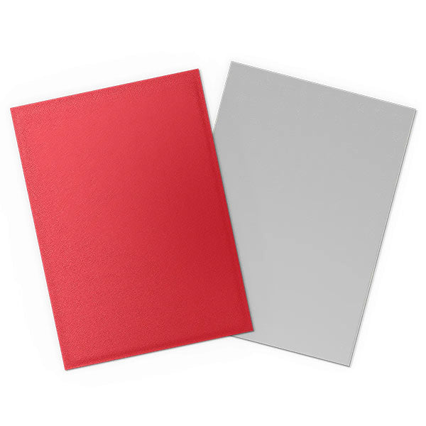 Matte Dual Sleeves - Crimson & Silver x100