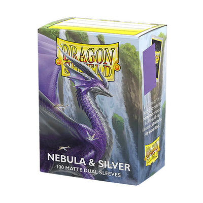 Dragon Shield Sleeves - Standard Dual-Matte Nebula & Silver (100 ct.) | Fundas y accesorios Dragon Shield para cartas TCG en PiedraBruja Chile