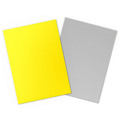 Matte Dual Sleeves - Yellow & Silver x100 | Fundas y accesorios Dragon Shield para cartas TCG en PiedraBruja Chile