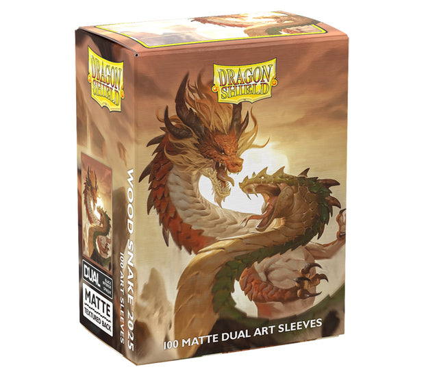 Dragon Shield Sleeves: Standard Dual - Art Matte 'Wood Snake' (100 ct.)