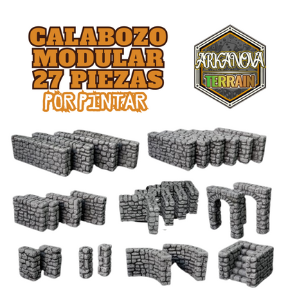 Calabozo Modular 27 Piezas Pintado