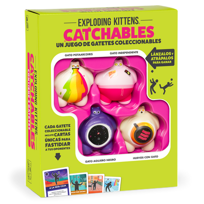 Caja del juego exploding kittens catchables un juego de cartas coleccionables
