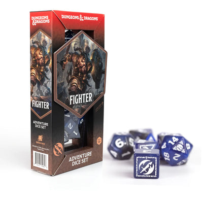 Fighter Blue - Adventure Dice | Dados para juegos de rol y mesa en PiedraBruja Chile