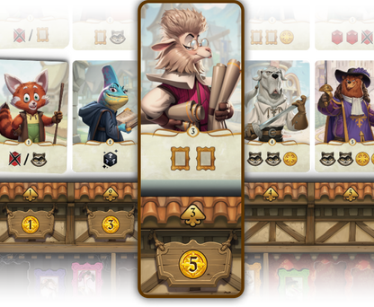 Personajes del juego de mesa for a crown