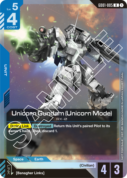 Torneo Gundam TCG: Launch Newtype Rising GD01