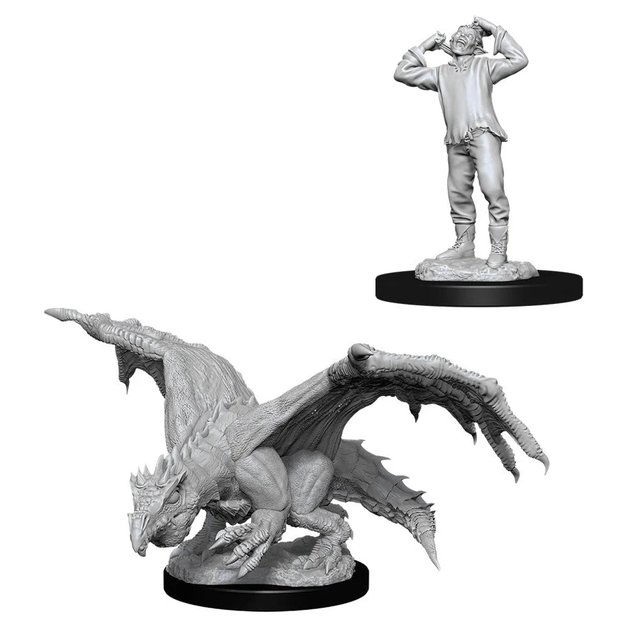 Nolzur’s Marvelous Miniatures: Unpainted Minis Wave 11 - Green Dragon Wyrmling & Afflicted Elf